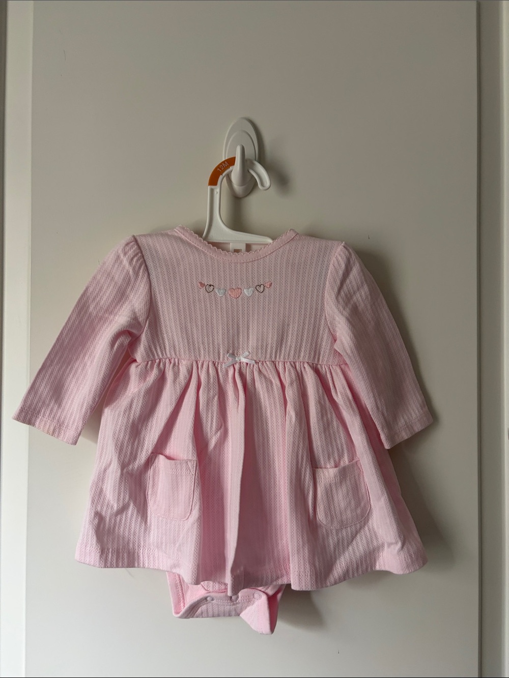 Little Me Pink Long-Sleeve One-Piece Dress